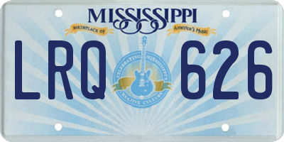 MS license plate LRQ626