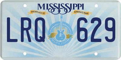 MS license plate LRQ629
