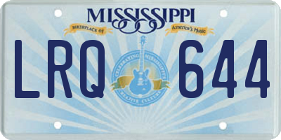 MS license plate LRQ644