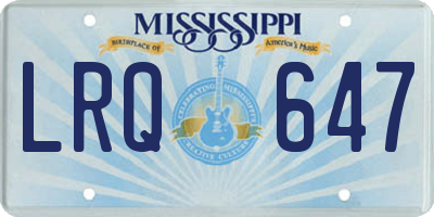 MS license plate LRQ647