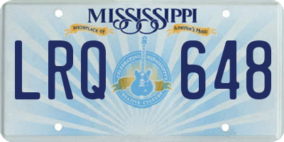 MS license plate LRQ648