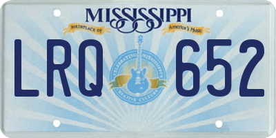 MS license plate LRQ652