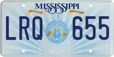 MS license plate LRQ655