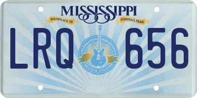 MS license plate LRQ656