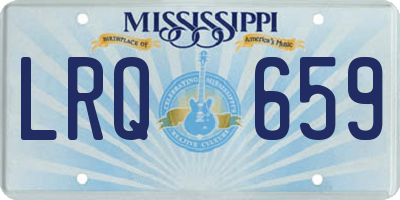 MS license plate LRQ659