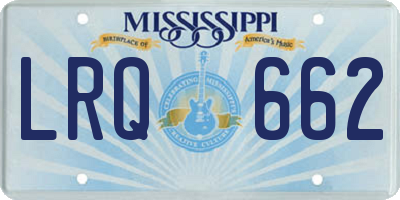 MS license plate LRQ662