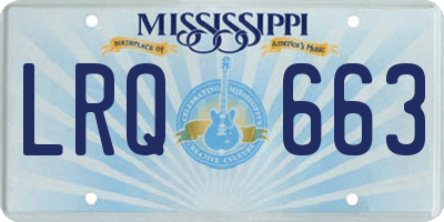 MS license plate LRQ663