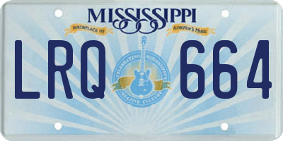 MS license plate LRQ664