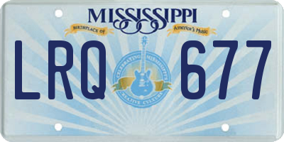 MS license plate LRQ677