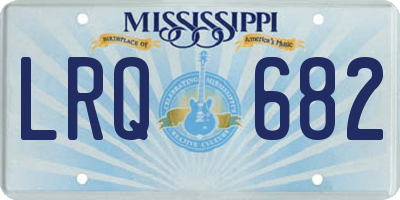 MS license plate LRQ682