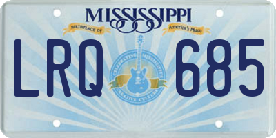 MS license plate LRQ685