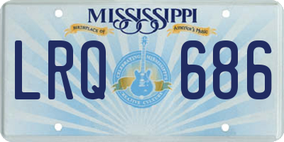 MS license plate LRQ686