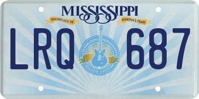 MS license plate LRQ687