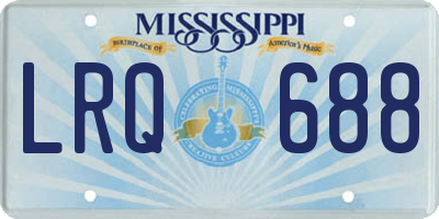 MS license plate LRQ688