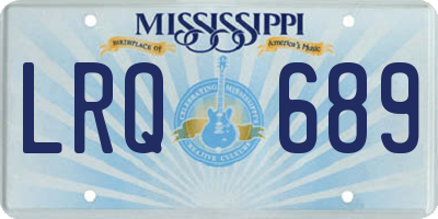 MS license plate LRQ689