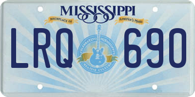 MS license plate LRQ690