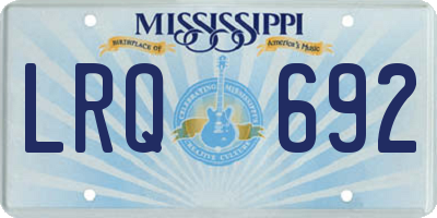 MS license plate LRQ692