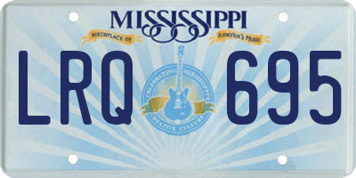 MS license plate LRQ695