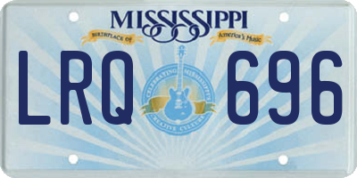 MS license plate LRQ696