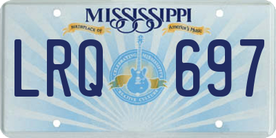 MS license plate LRQ697
