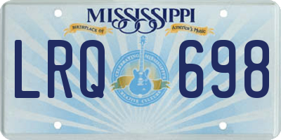 MS license plate LRQ698