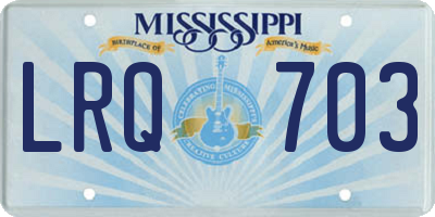 MS license plate LRQ703