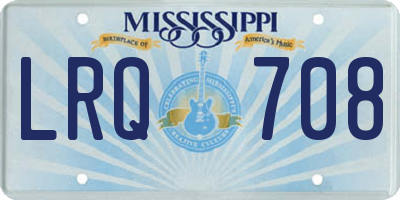 MS license plate LRQ708