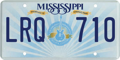 MS license plate LRQ710