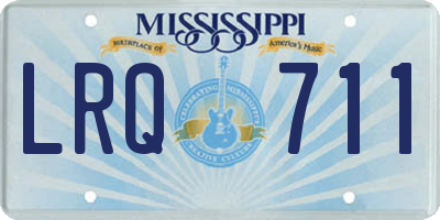 MS license plate LRQ711