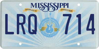 MS license plate LRQ714