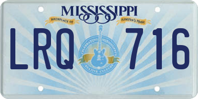 MS license plate LRQ716