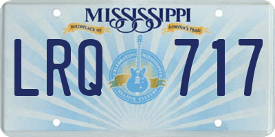 MS license plate LRQ717