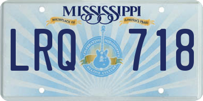 MS license plate LRQ718