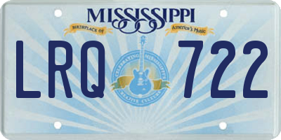 MS license plate LRQ722
