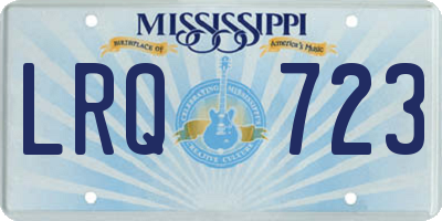 MS license plate LRQ723