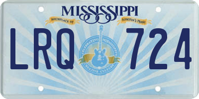 MS license plate LRQ724