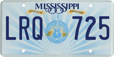 MS license plate LRQ725