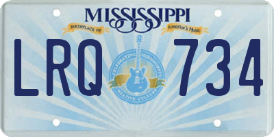 MS license plate LRQ734