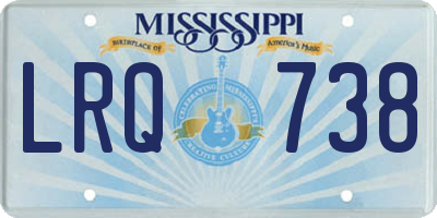 MS license plate LRQ738