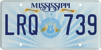 MS license plate LRQ739