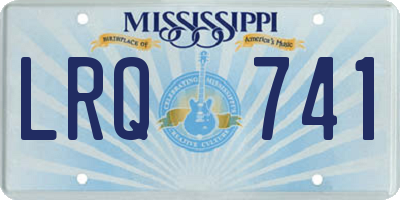 MS license plate LRQ741