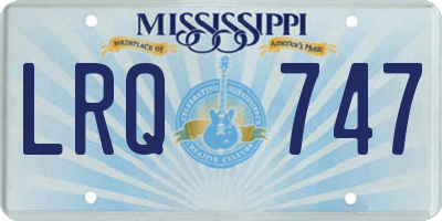 MS license plate LRQ747