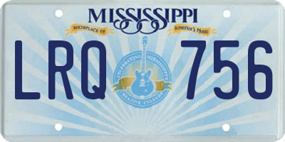 MS license plate LRQ756