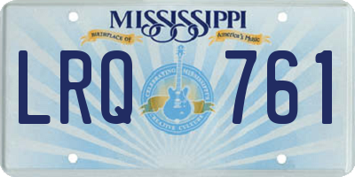 MS license plate LRQ761