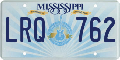 MS license plate LRQ762