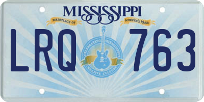 MS license plate LRQ763