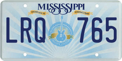 MS license plate LRQ765