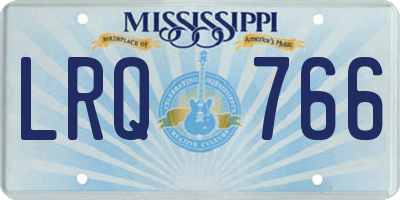 MS license plate LRQ766