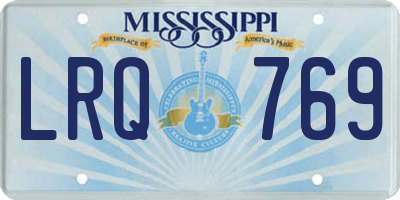 MS license plate LRQ769