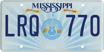 MS license plate LRQ770